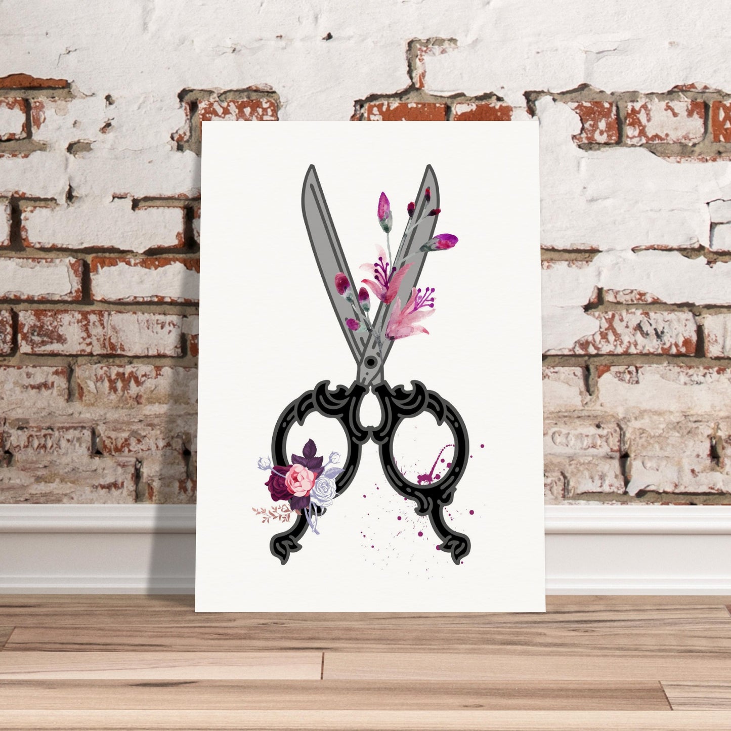Hair Scissor With Flowers 1