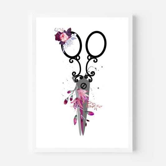 Hair Scissors With Flowers 2
