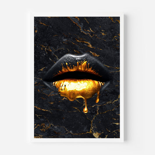 Marble Gold Lips