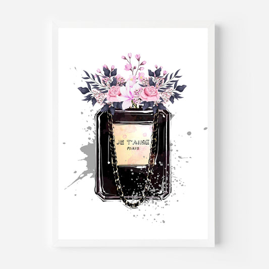 Black Perfume With Flowers
