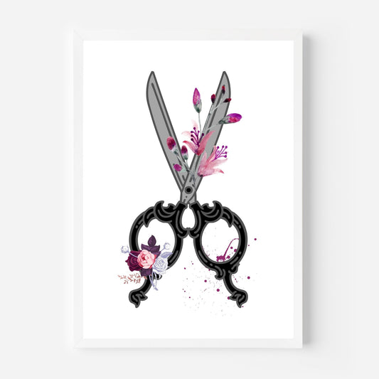 Hair Scissor With Flowers 1