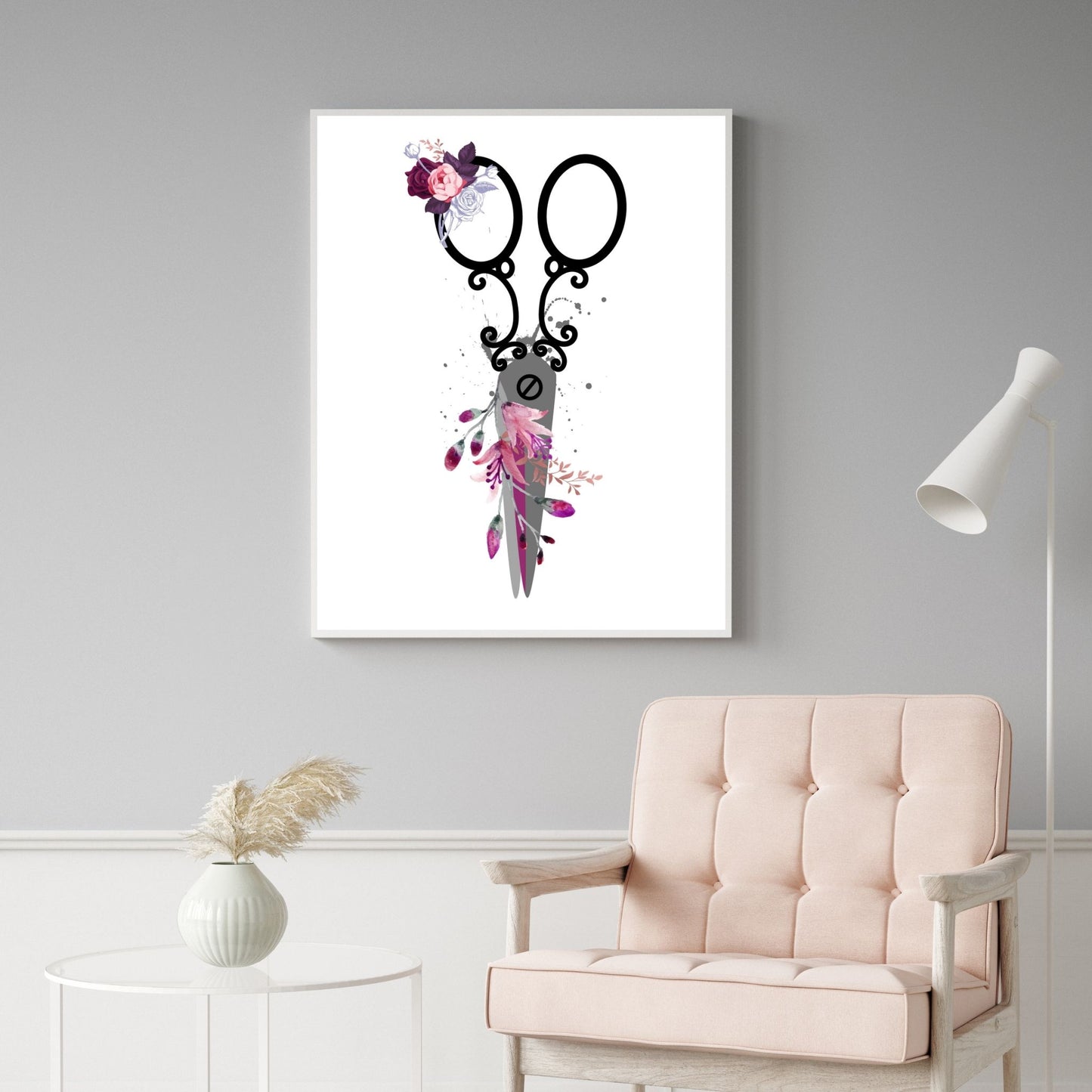 Hair Scissors With Flowers 2