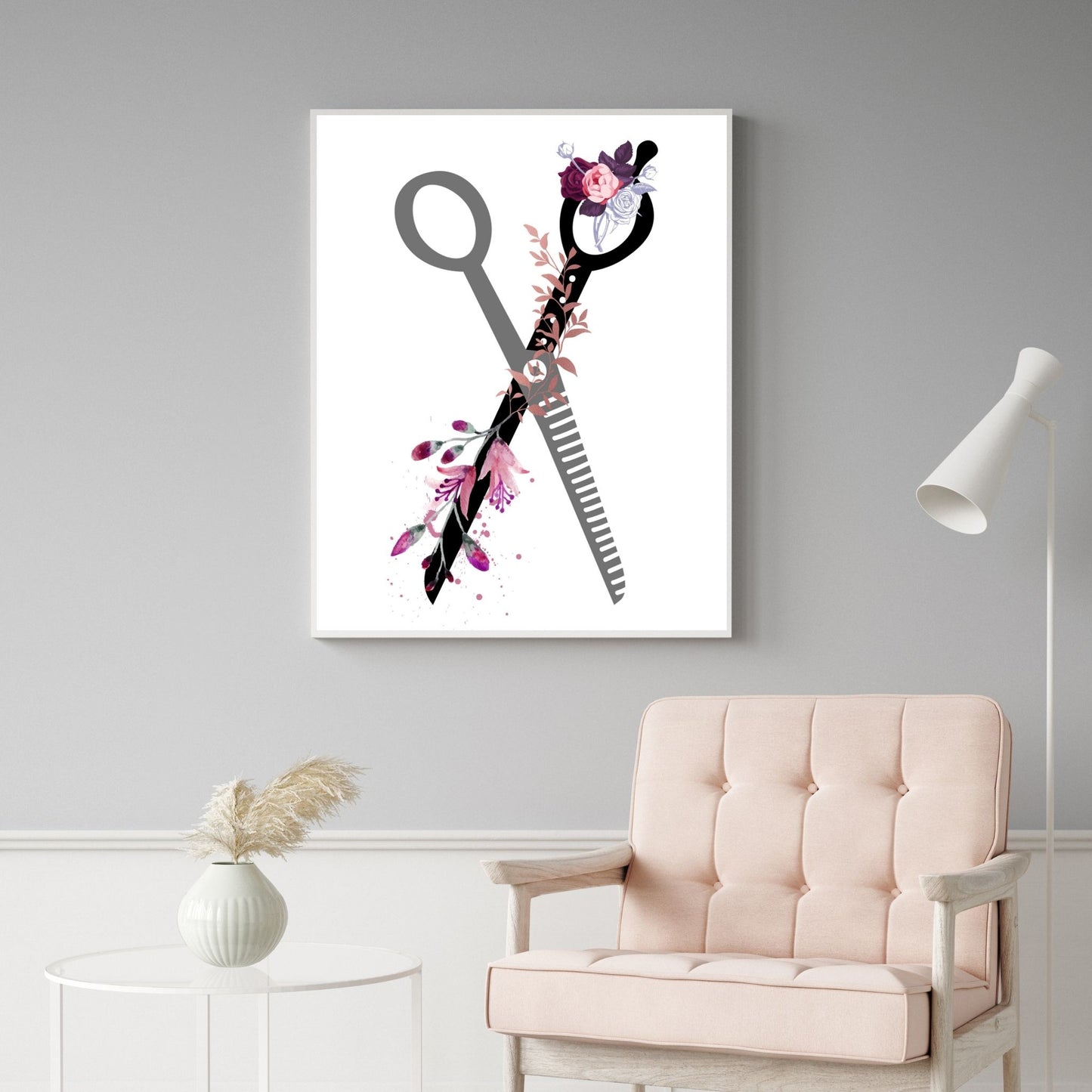 Hair Scissors With Flowers 3