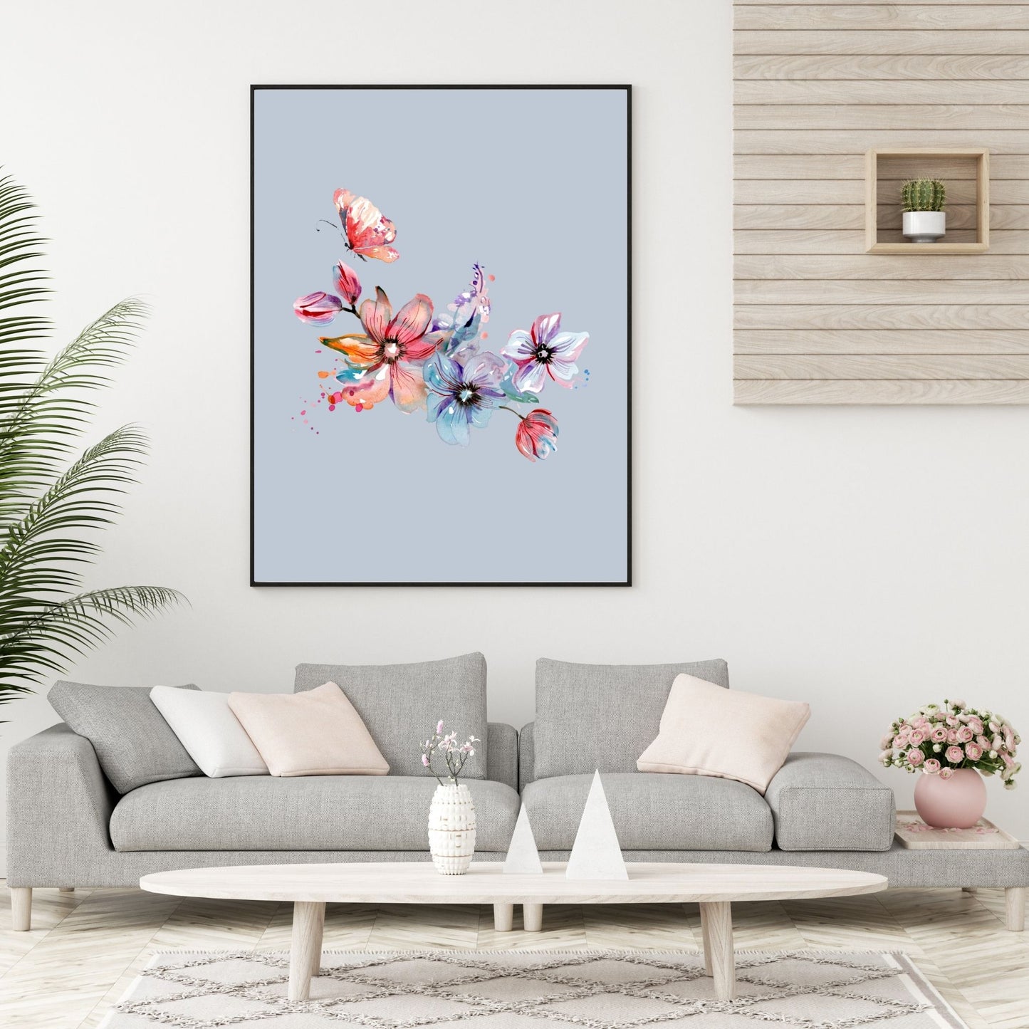 Minimalist Floral Grey