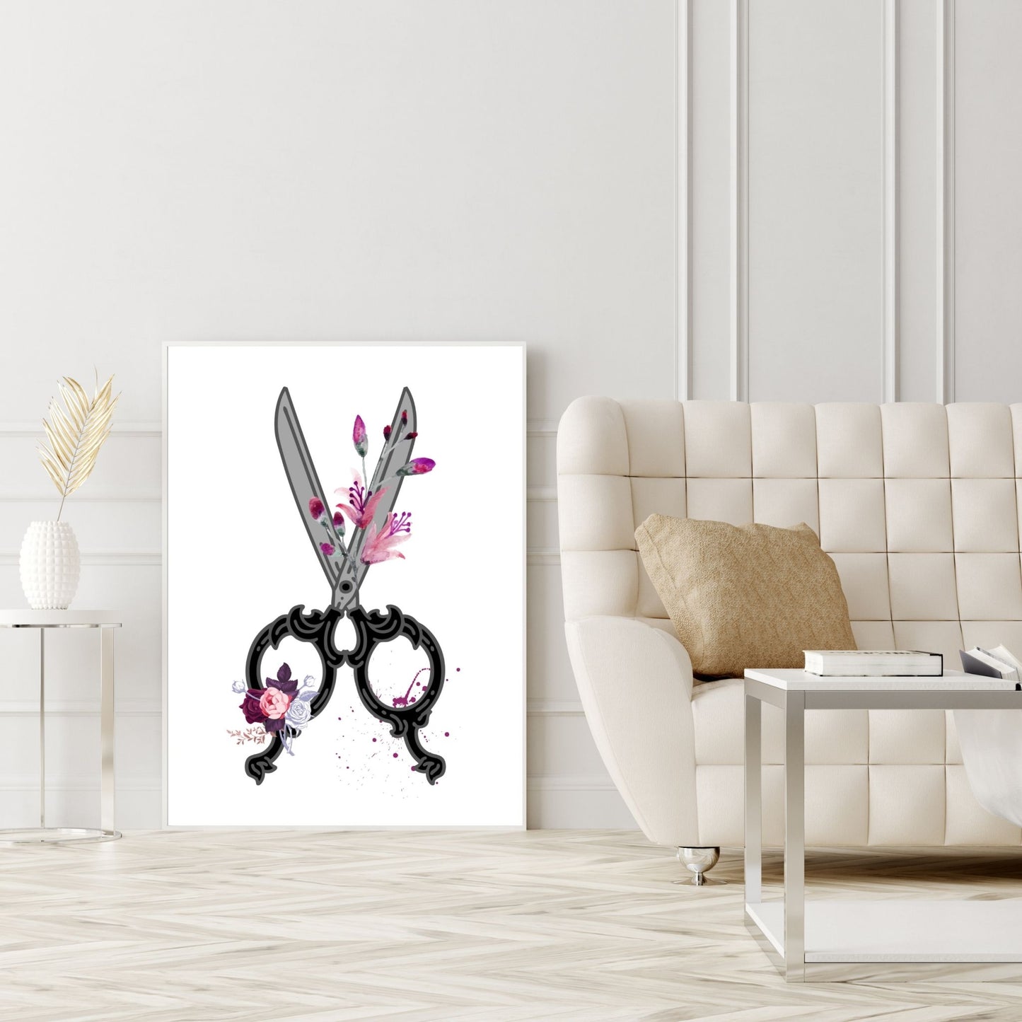 Hair Scissor With Flowers 1
