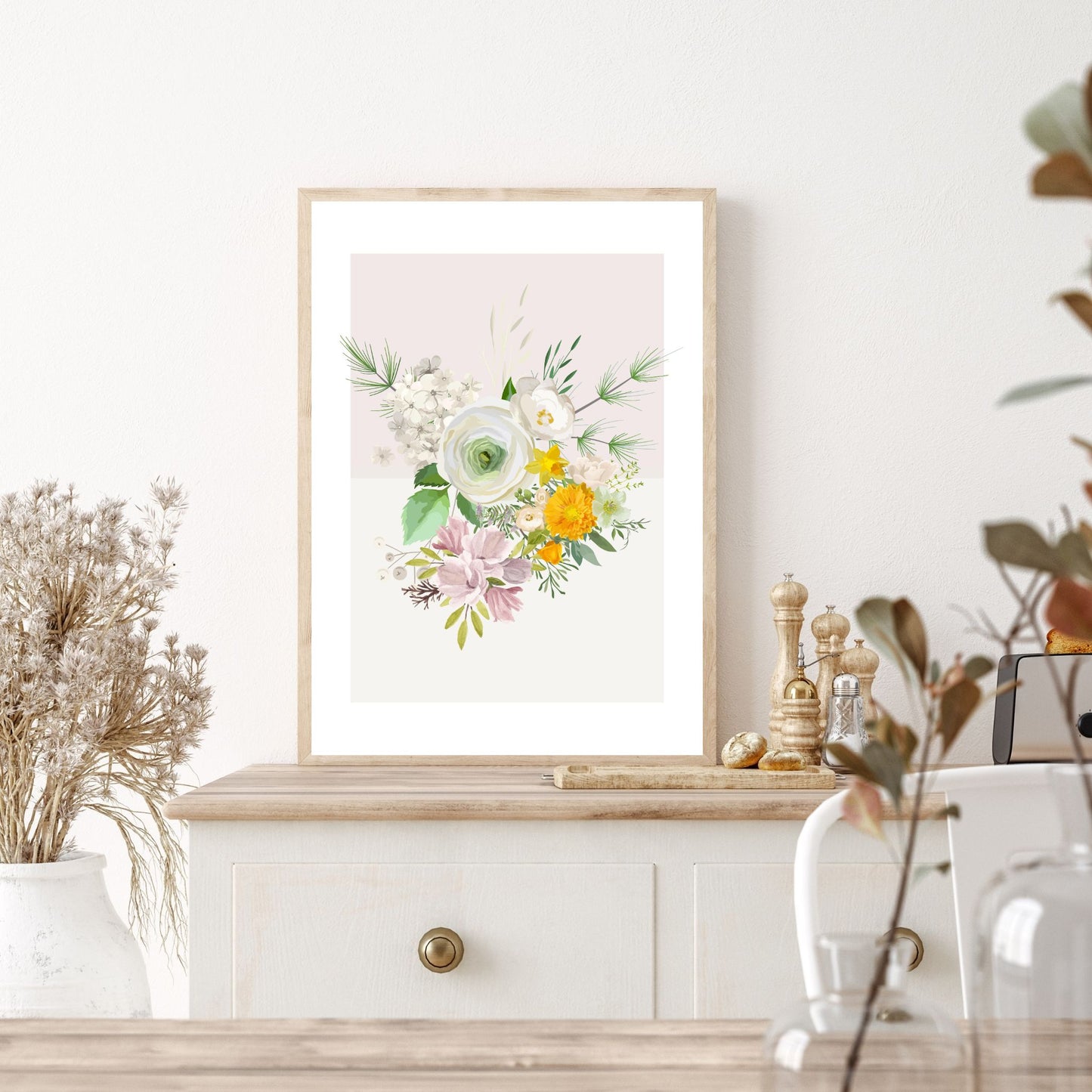 White Minimalist Flower