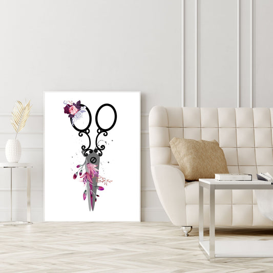 Hair Scissors With Flowers 2