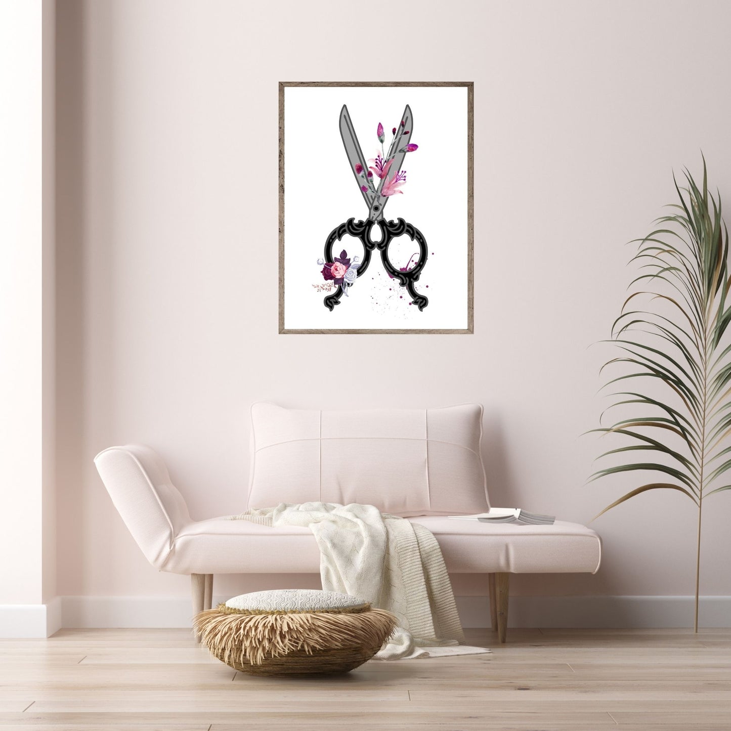 Hair Scissor With Flowers 1