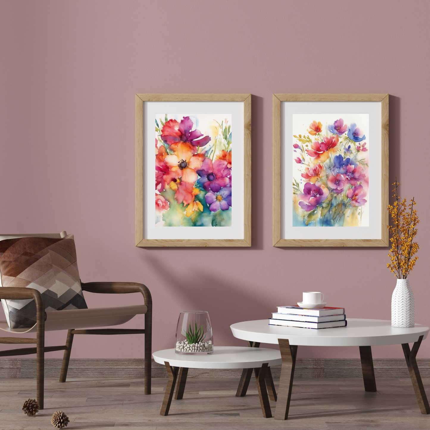 Watercolour Flower Bunch