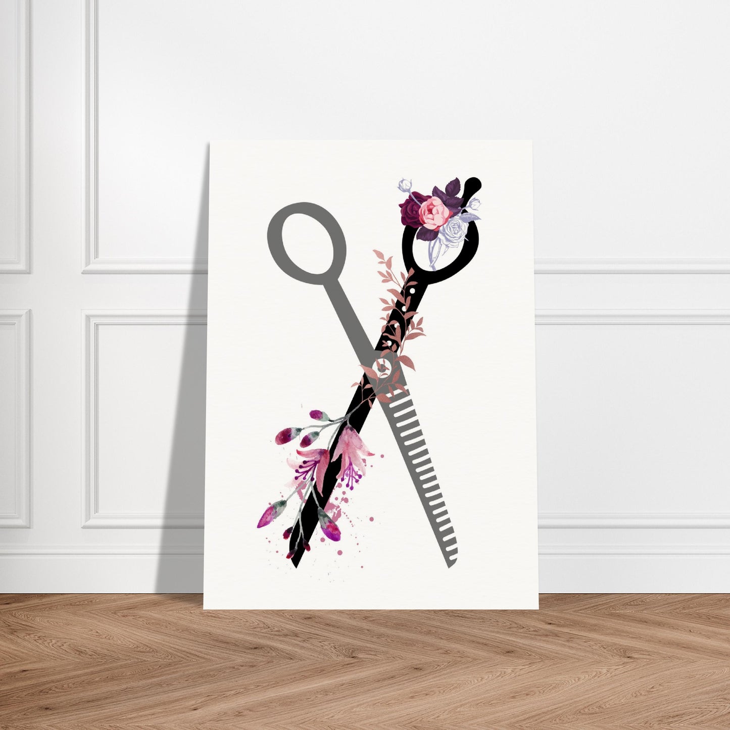 Hair Scissors With Flowers 3