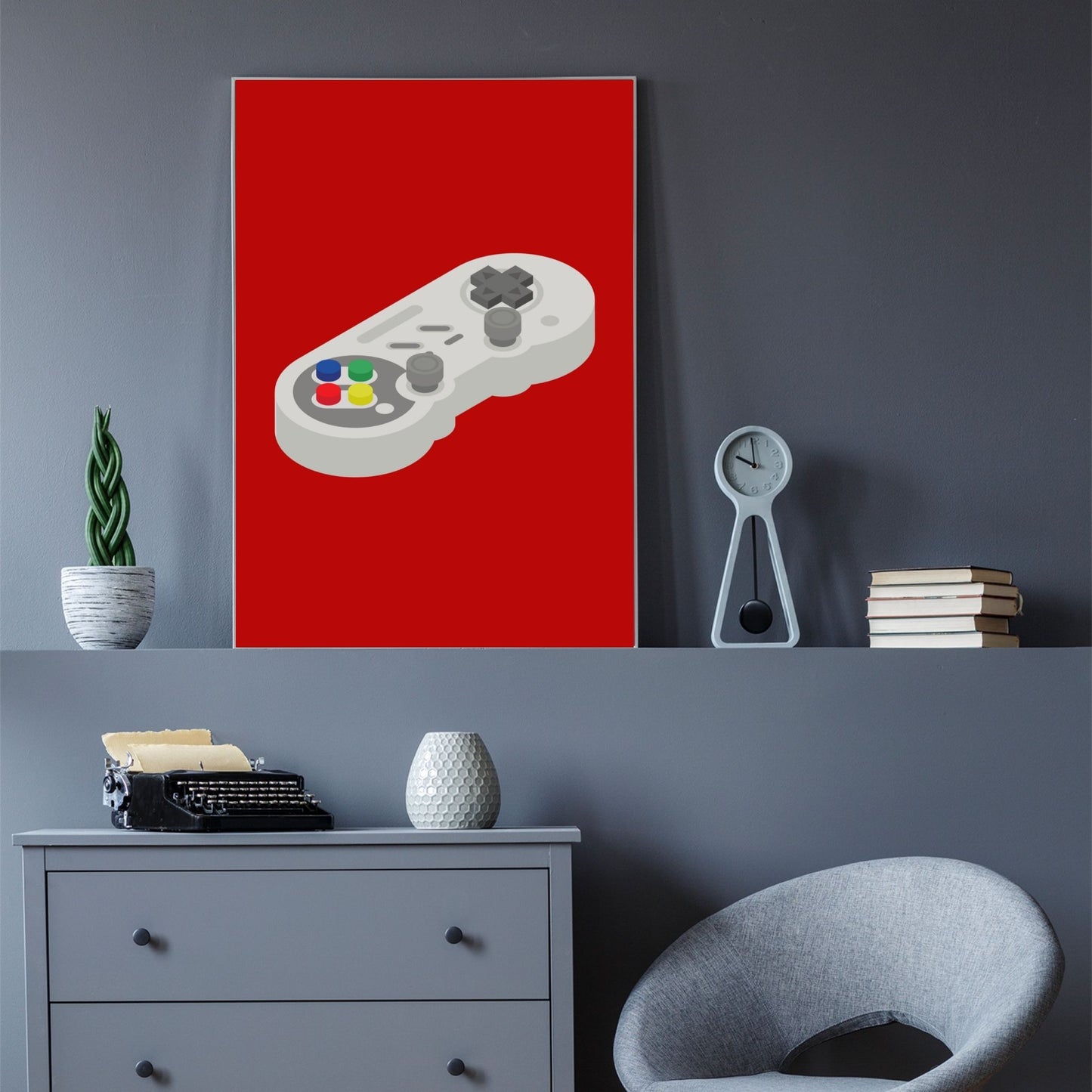 Red Video Game Controller