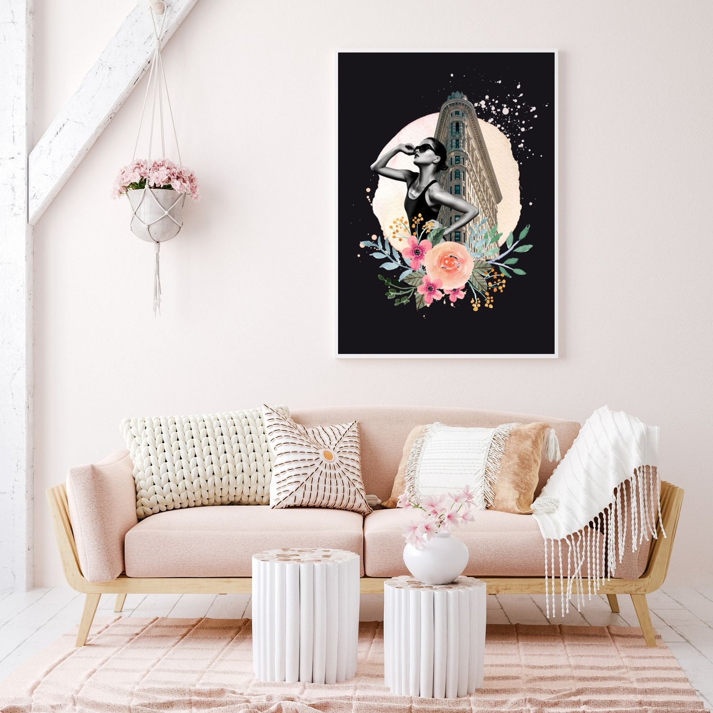 Modern Floral Black