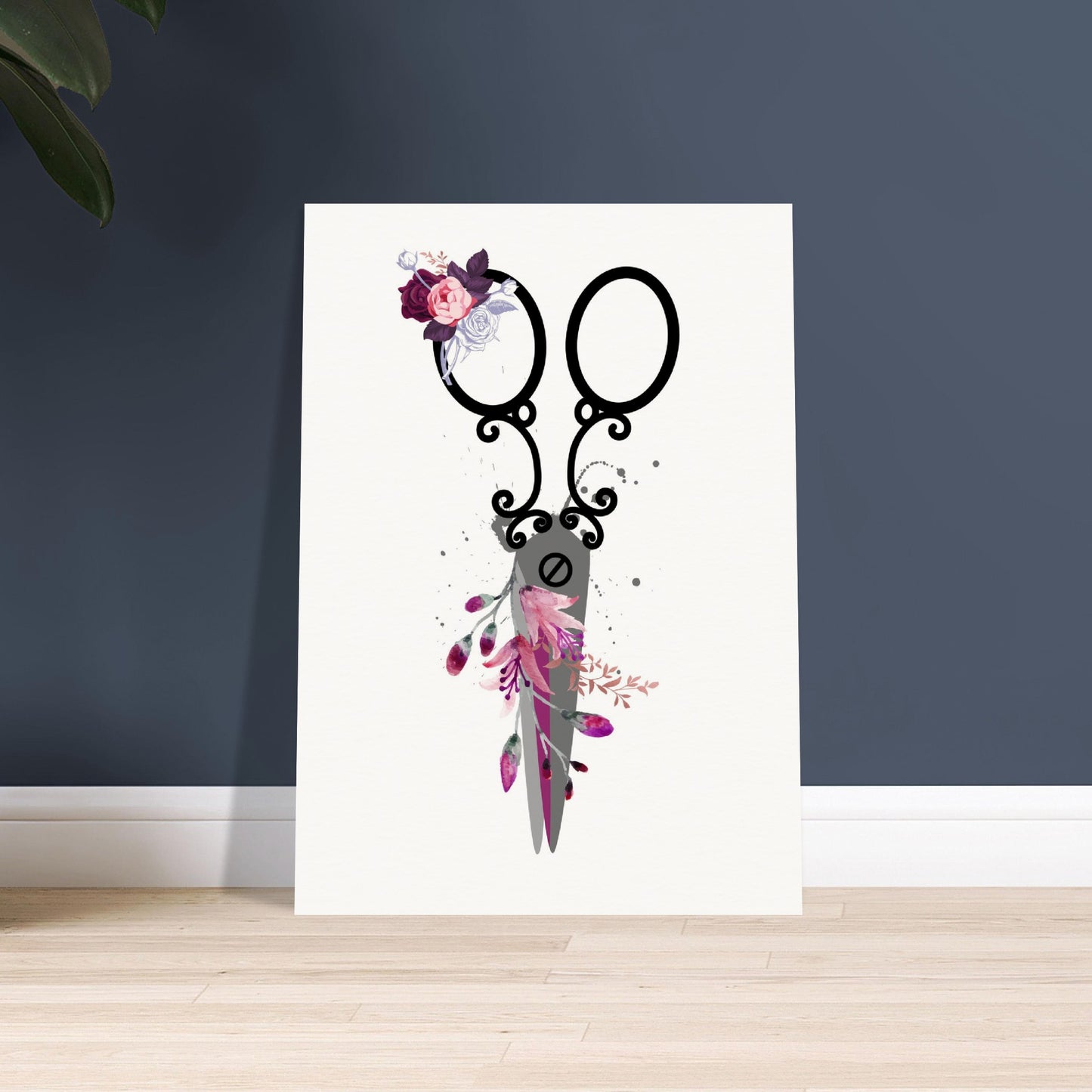 Hair Scissors With Flowers 2