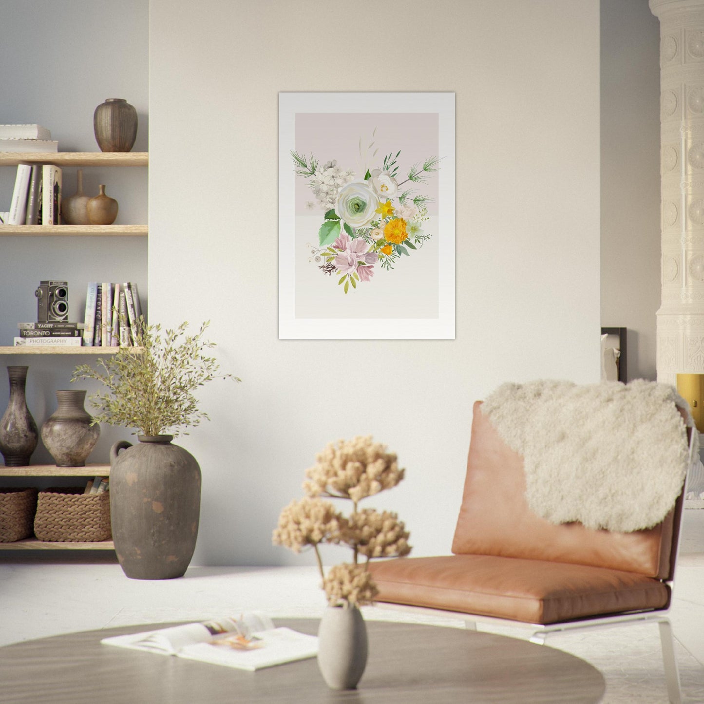 White Minimalist Flower