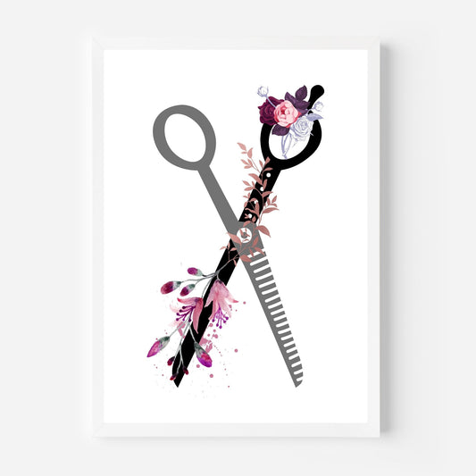 Hair Scissors With Flowers 3