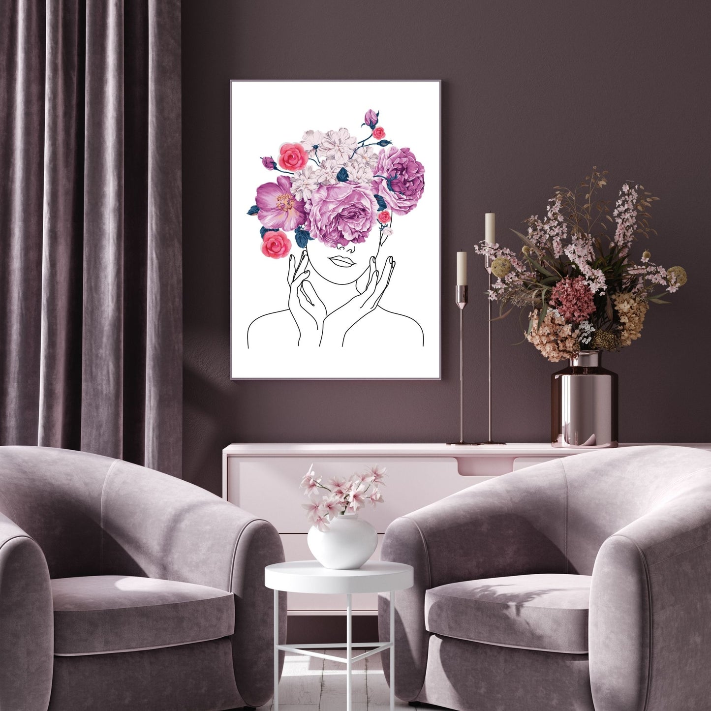 Line Art Flowers