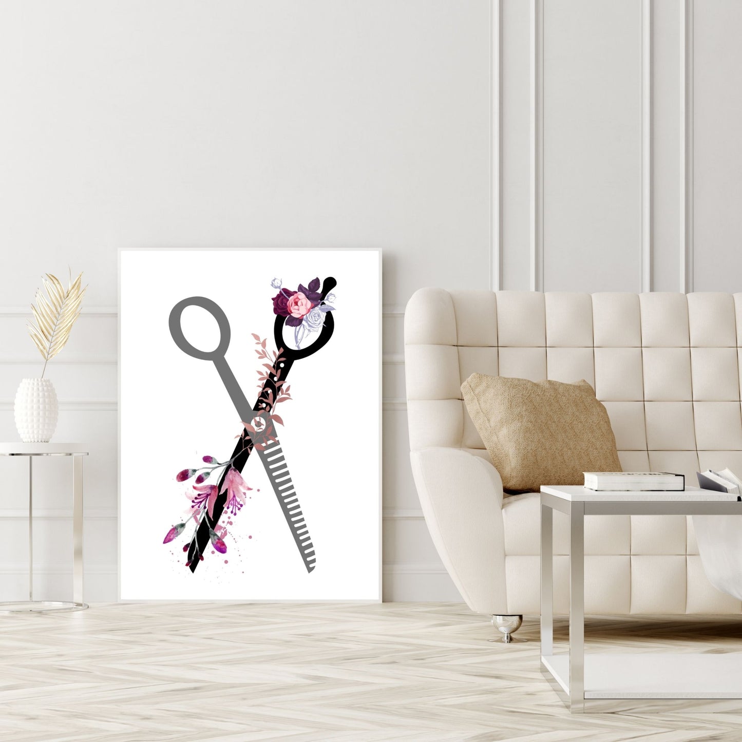 Hair Scissors With Flowers 3