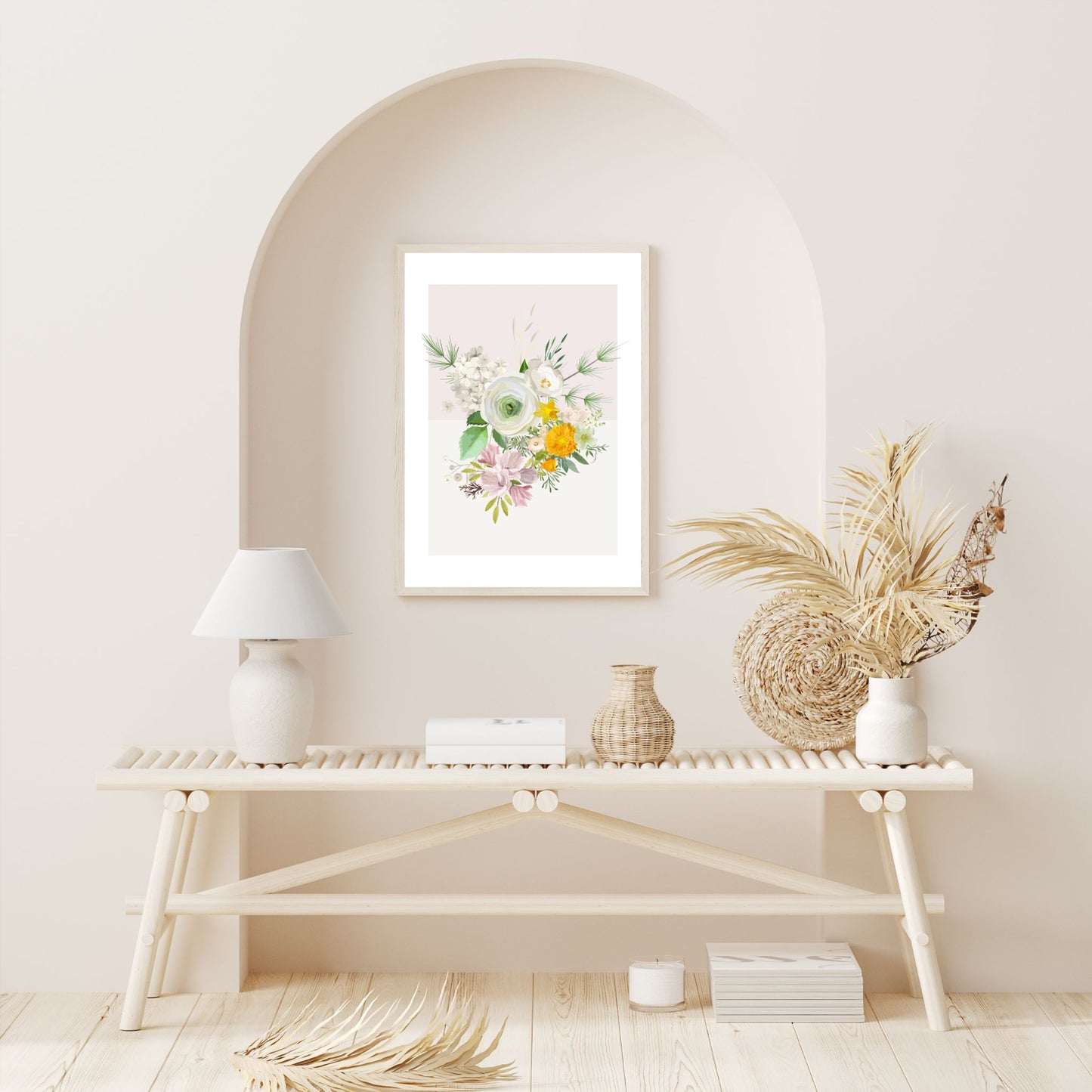 White Minimalist Flower