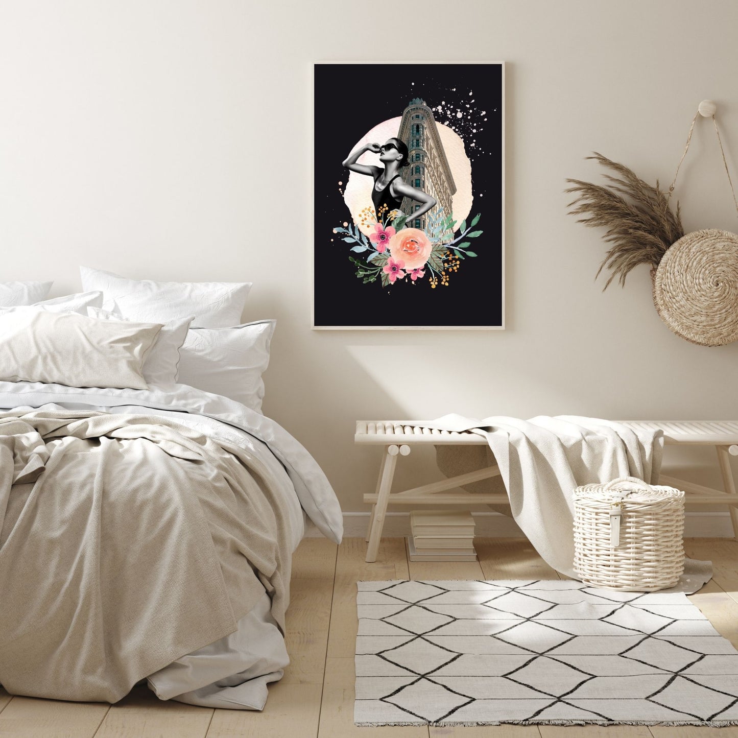 Modern Floral Black